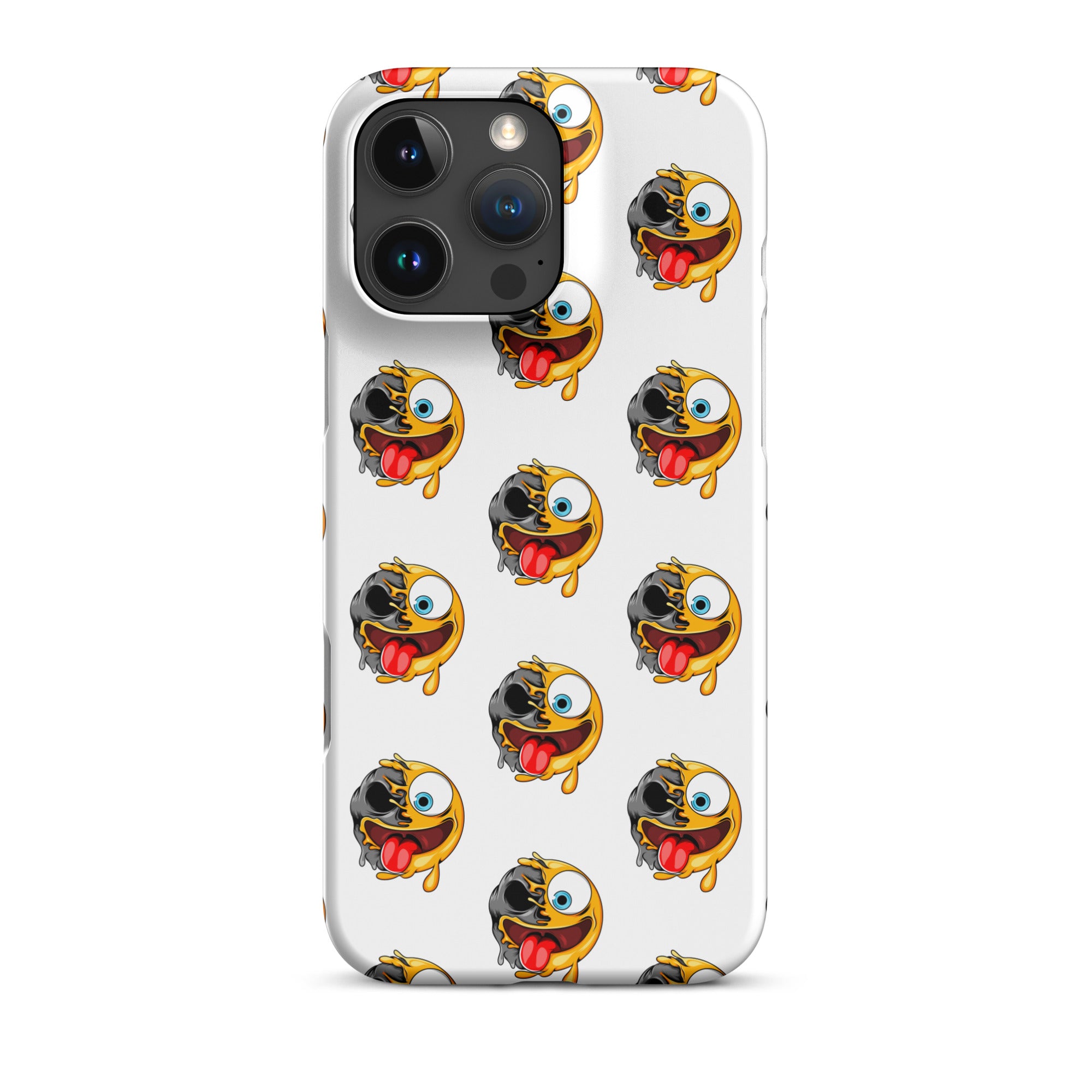 Cover iPhone Resistente – Compatibile con Ricarica Wireless – Design Dead Smiley Face-Biiply