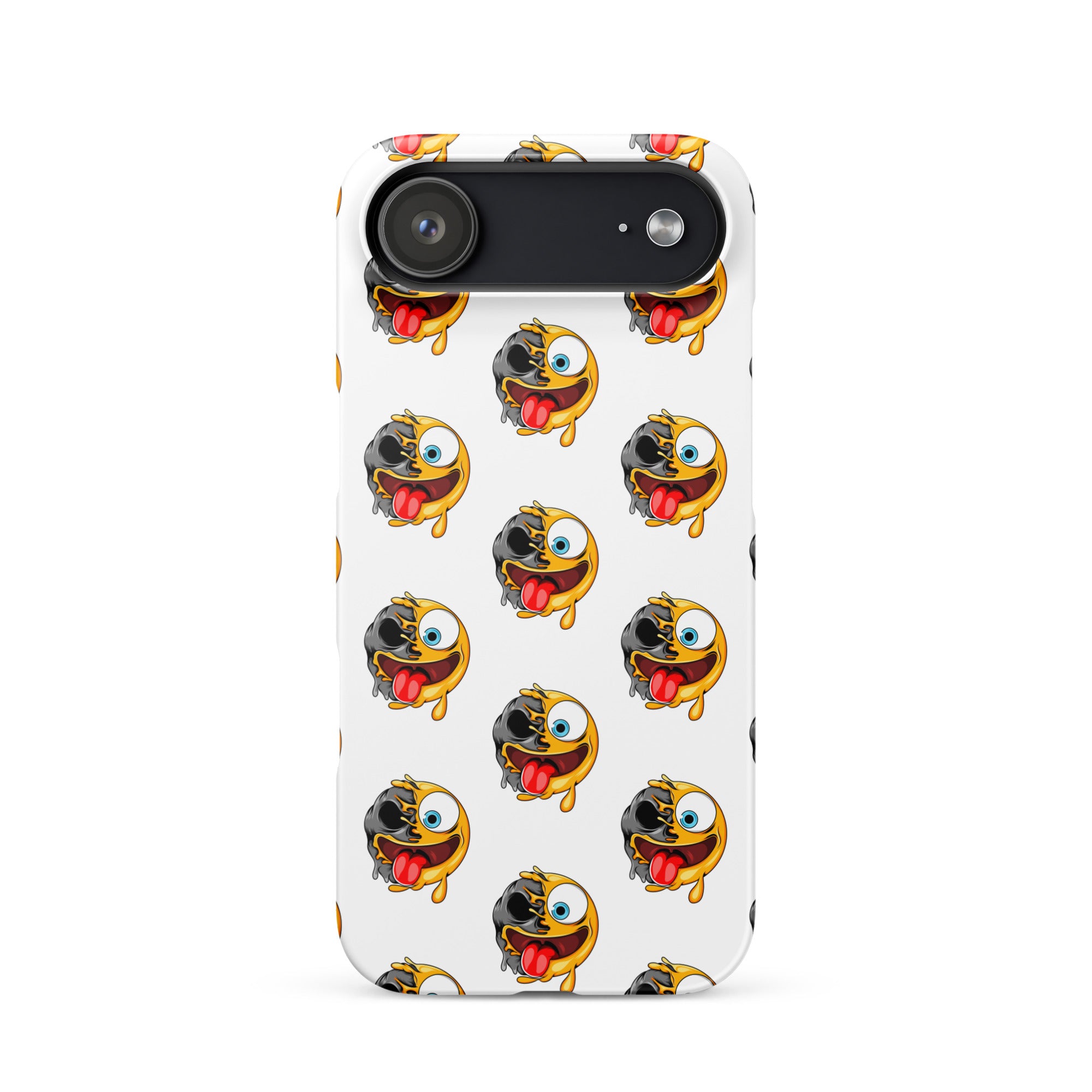Cover iPhone Resistente – Compatibile con Ricarica Wireless – Design Dead Smiley Face-Biiply
