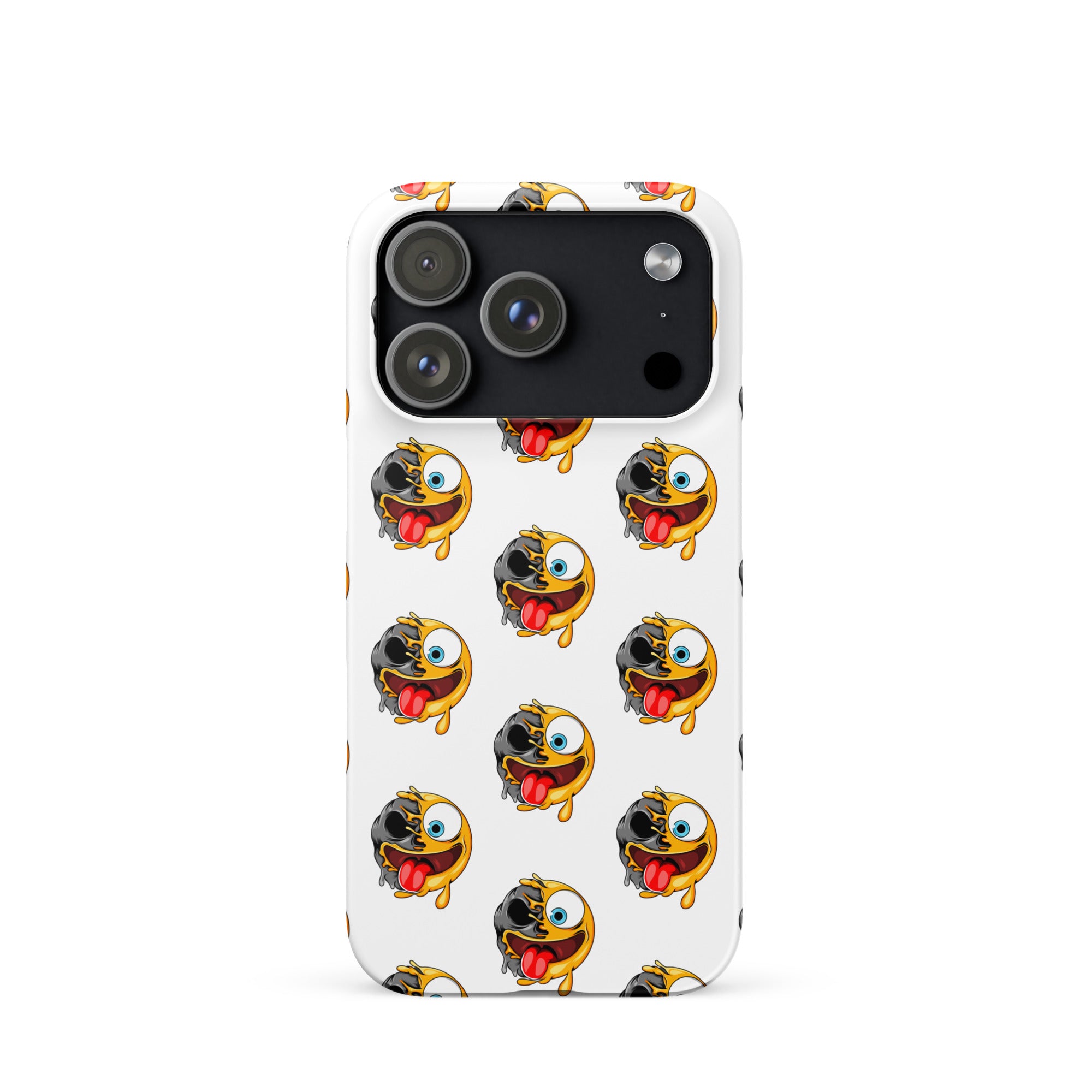 Cover iPhone Resistente – Compatibile con Ricarica Wireless – Design Dead Smiley Face-Biiply