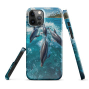 Cover iPhone Resistente – Compatibile con Ricarica Wireless – Design Dolphins-Biiply