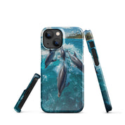 Cover iPhone Resistente – Compatibile con Ricarica Wireless – Design Dolphins-Biiply