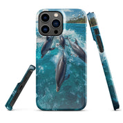 Cover iPhone Resistente – Compatibile con Ricarica Wireless – Design Dolphins-Biiply