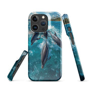 Cover iPhone Resistente – Compatibile con Ricarica Wireless – Design Dolphins-Biiply