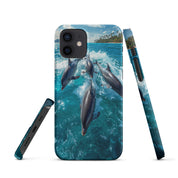 Cover iPhone Resistente – Compatibile con Ricarica Wireless – Design Dolphins-Biiply