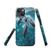 Cover iPhone Resistente – Compatibile con Ricarica Wireless – Design Dolphins-Biiply