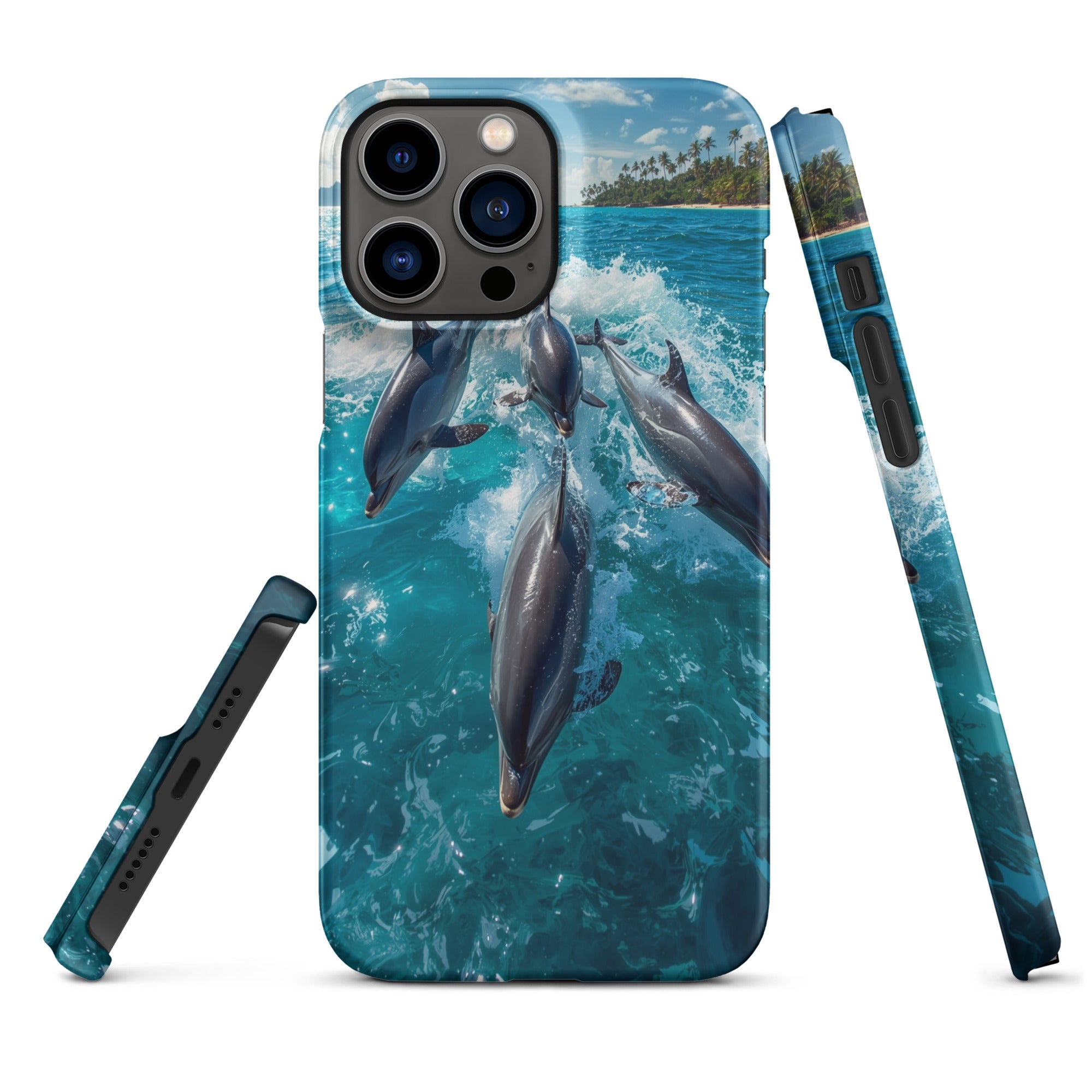 Cover iPhone Resistente – Compatibile con Ricarica Wireless – Design Dolphins-Biiply