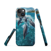 Cover iPhone Resistente – Compatibile con Ricarica Wireless – Design Dolphins-Biiply