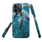 Cover iPhone Resistente – Compatibile con Ricarica Wireless – Design Dolphins-Biiply