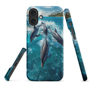 Cover iPhone Resistente – Compatibile con Ricarica Wireless – Design Dolphins-Biiply