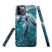 Cover iPhone Resistente – Compatibile con Ricarica Wireless – Design Dolphins-Biiply