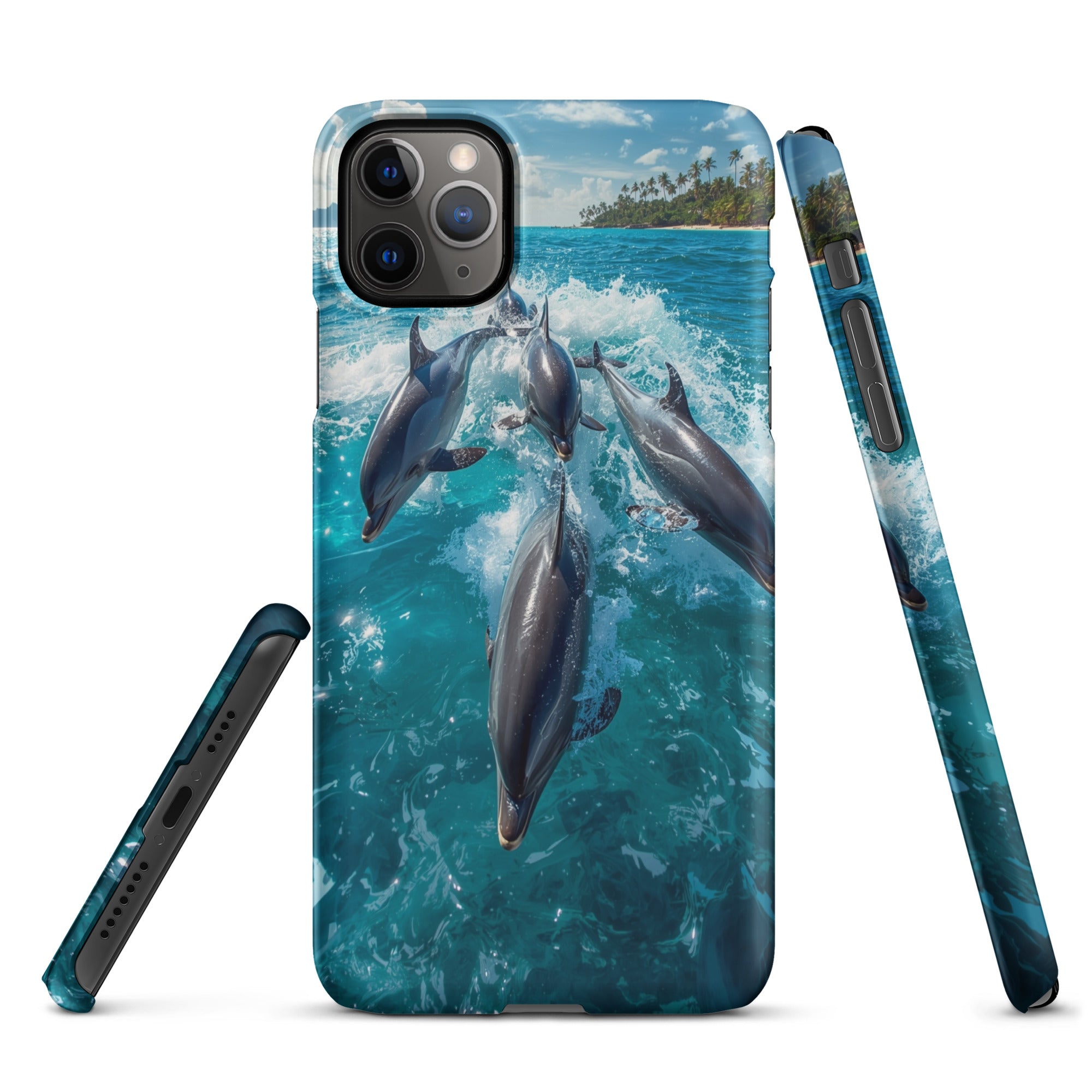 Cover iPhone Resistente – Compatibile con Ricarica Wireless – Design Dolphins-Biiply
