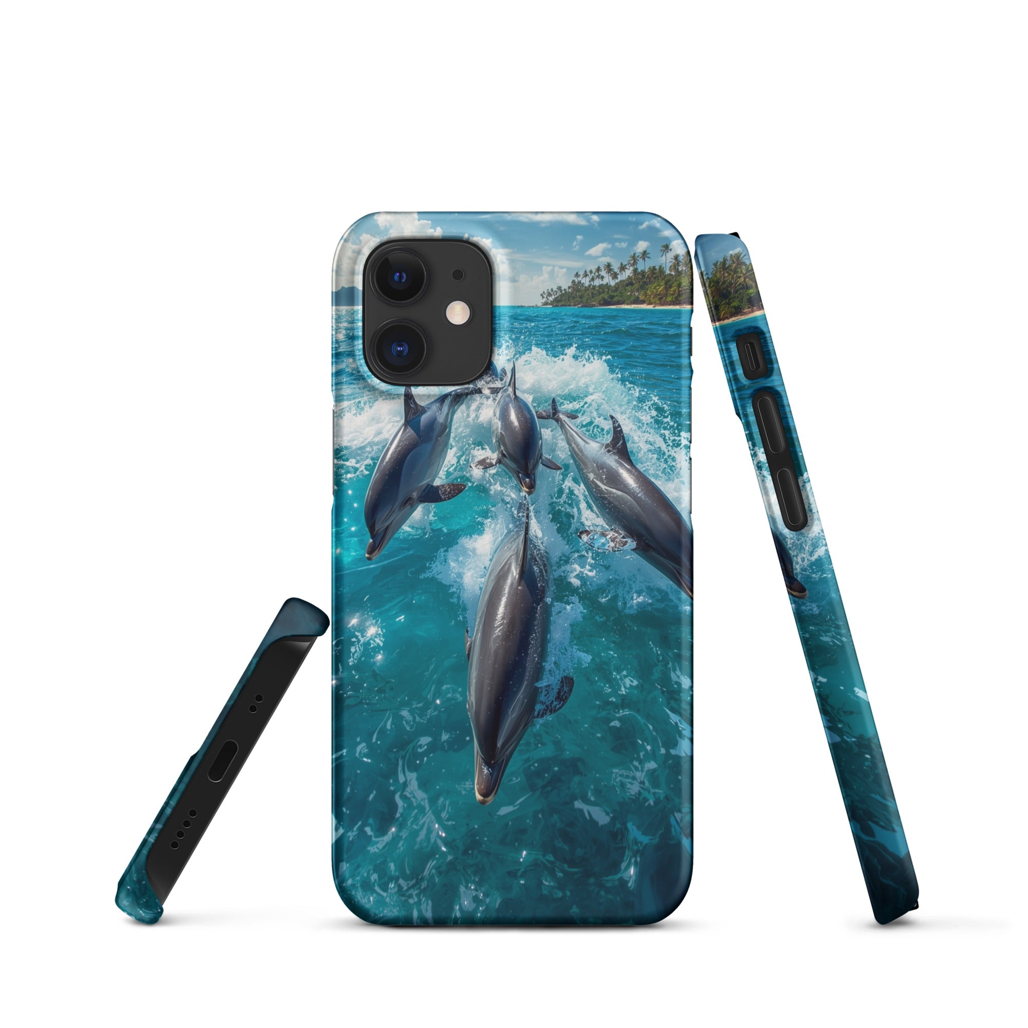Cover iPhone Resistente – Compatibile con Ricarica Wireless – Design Dolphins-Biiply