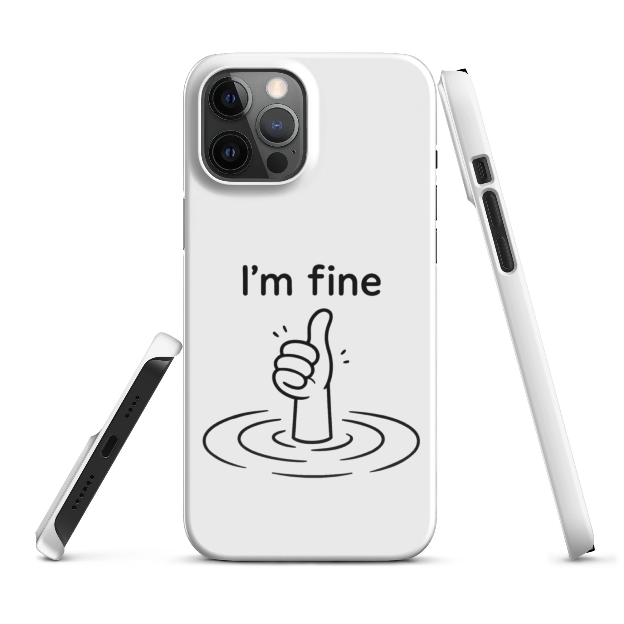 Cover iPhone Resistente – Compatibile con Ricarica Wireless – Design I'm Fine-Biiply