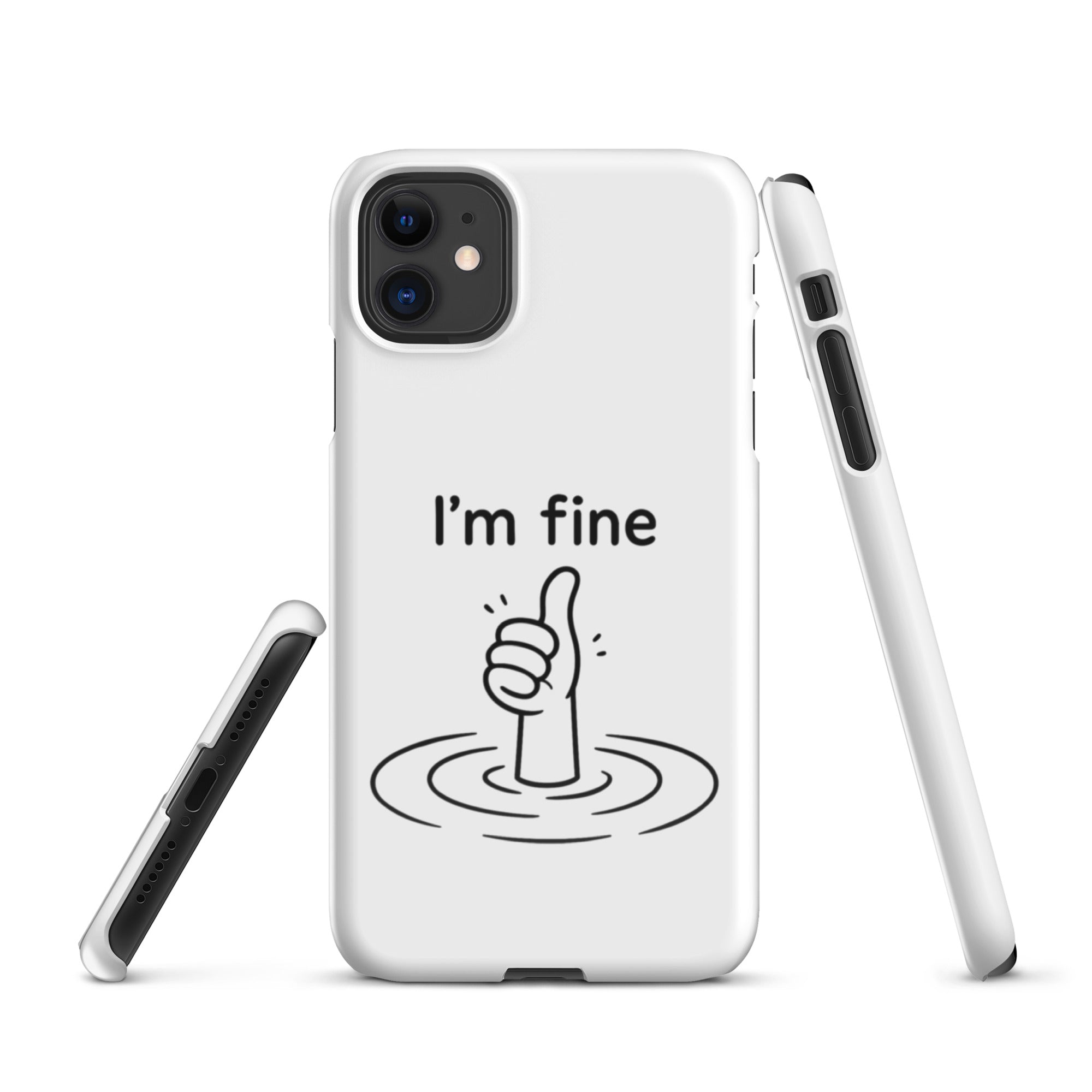 Cover iPhone Resistente – Compatibile con Ricarica Wireless – Design I'm Fine-Biiply