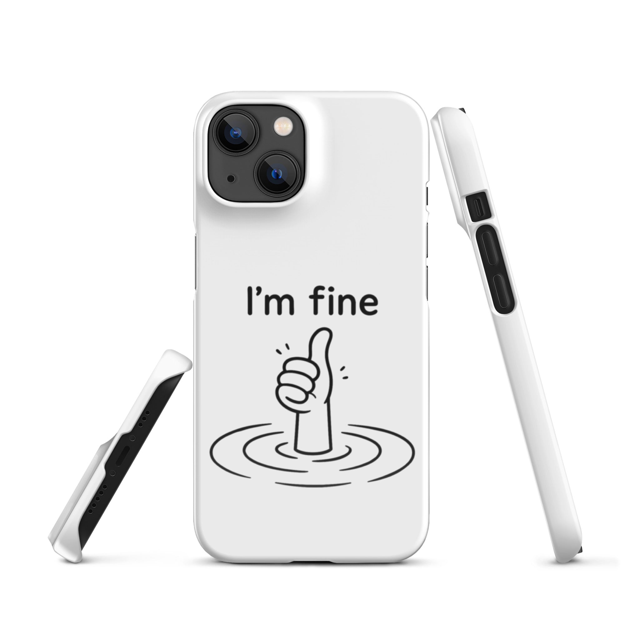 Cover iPhone Resistente – Compatibile con Ricarica Wireless – Design I'm Fine-Biiply