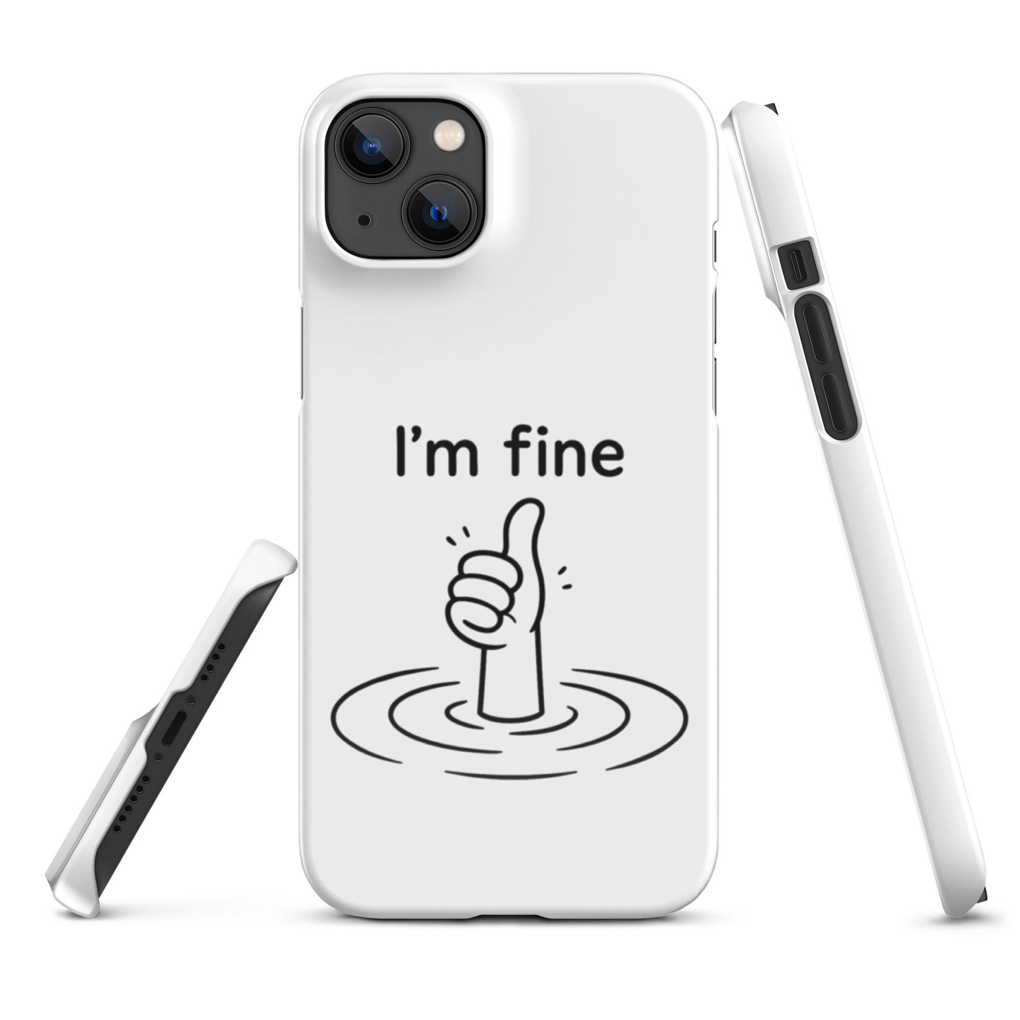 Cover iPhone Resistente – Compatibile con Ricarica Wireless – Design I'm Fine-Biiply