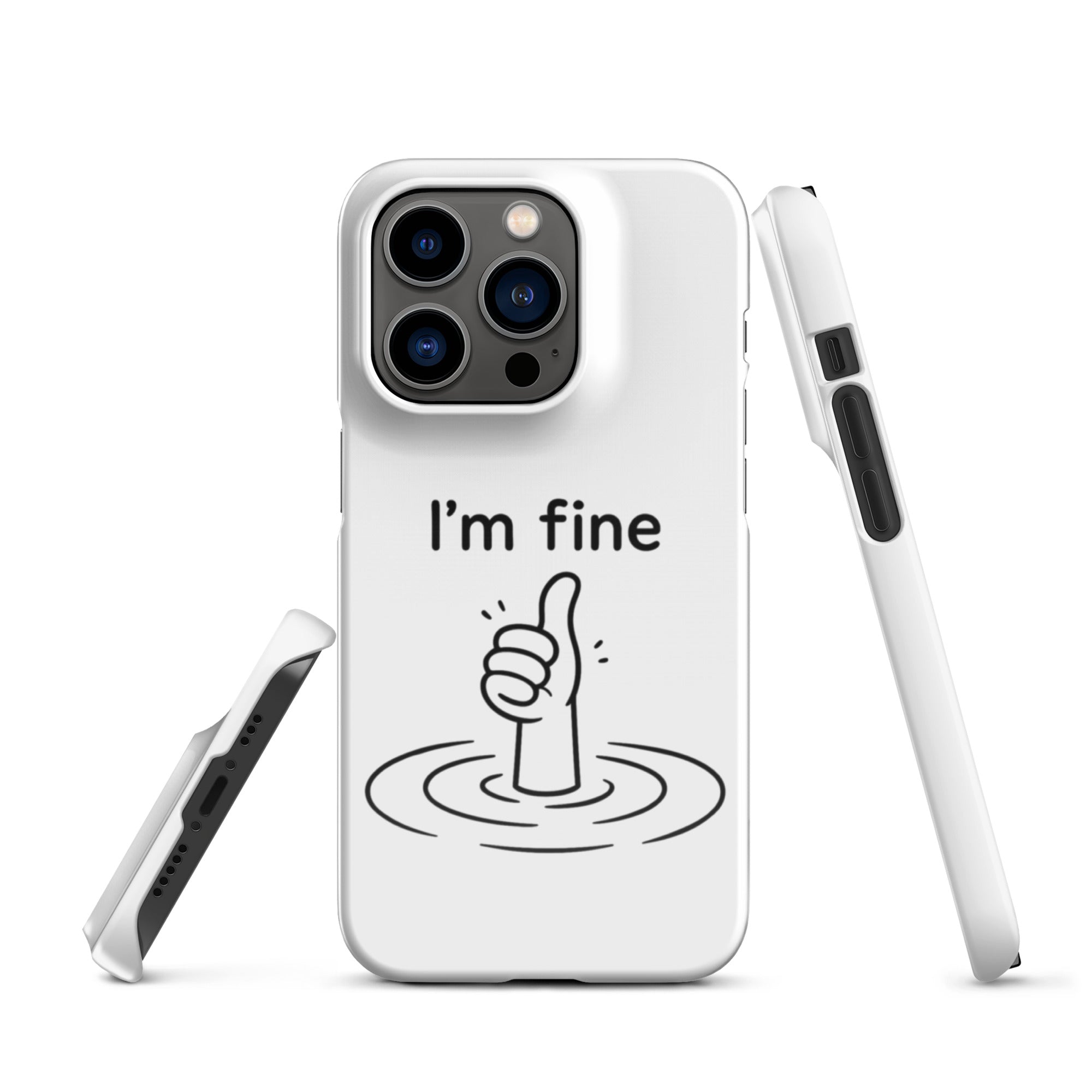 Cover iPhone Resistente – Compatibile con Ricarica Wireless – Design I'm Fine-Biiply