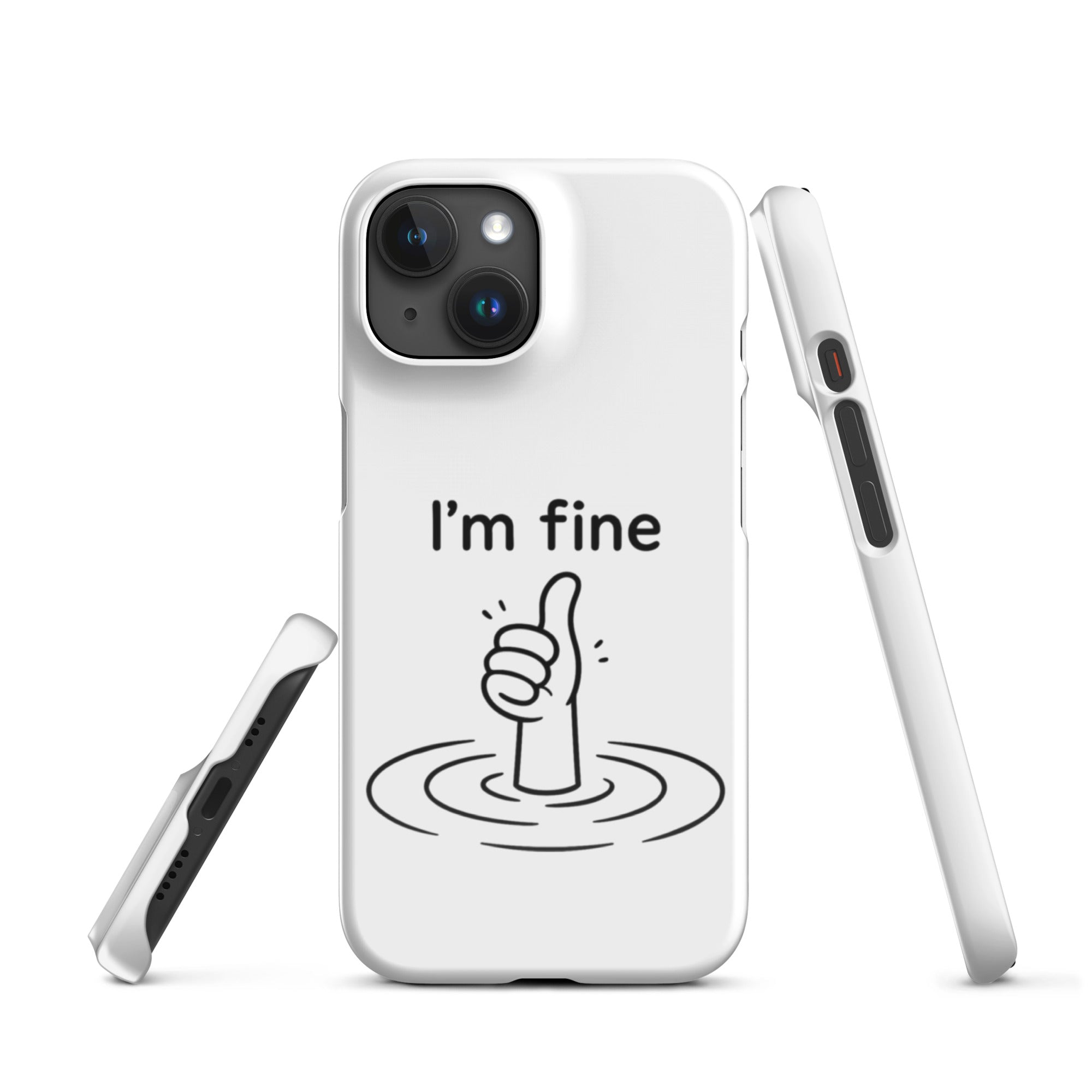 Cover iPhone Resistente – Compatibile con Ricarica Wireless – Design I'm Fine-Biiply