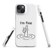 Cover iPhone Resistente – Compatibile con Ricarica Wireless – Design I'm Fine-Biiply