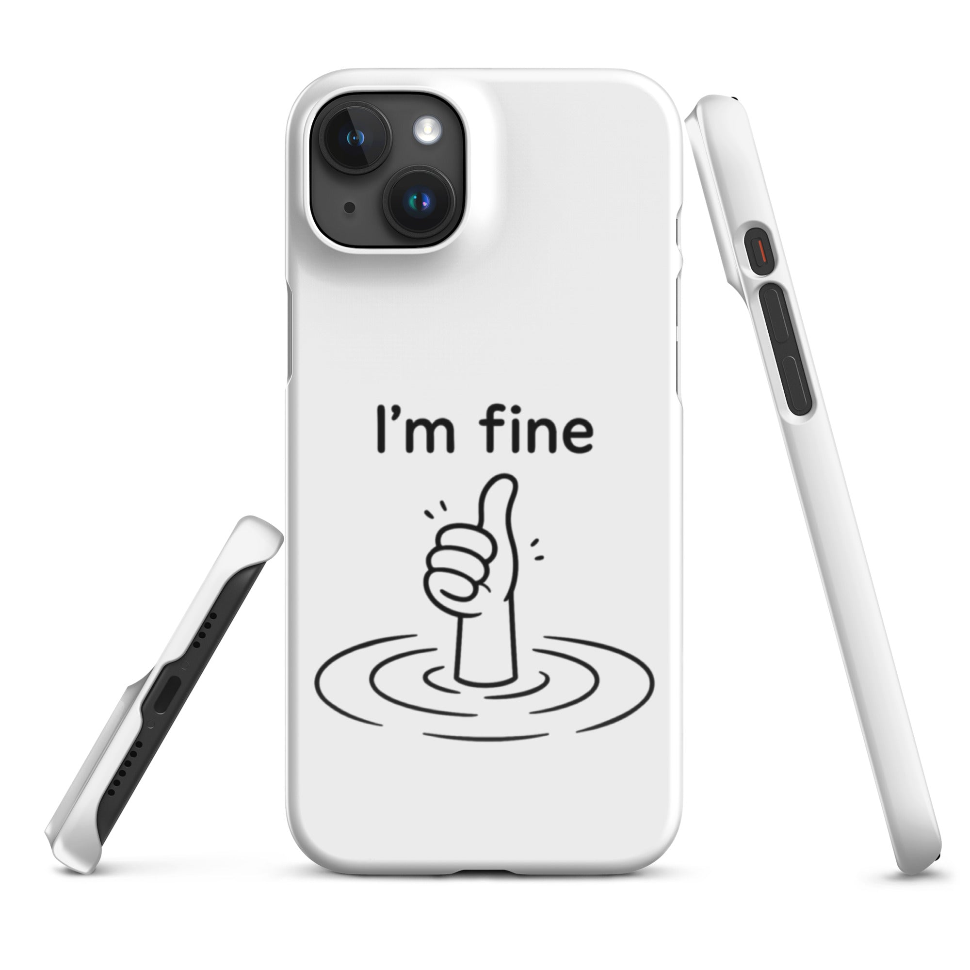 Cover iPhone Resistente – Compatibile con Ricarica Wireless – Design I'm Fine-Biiply