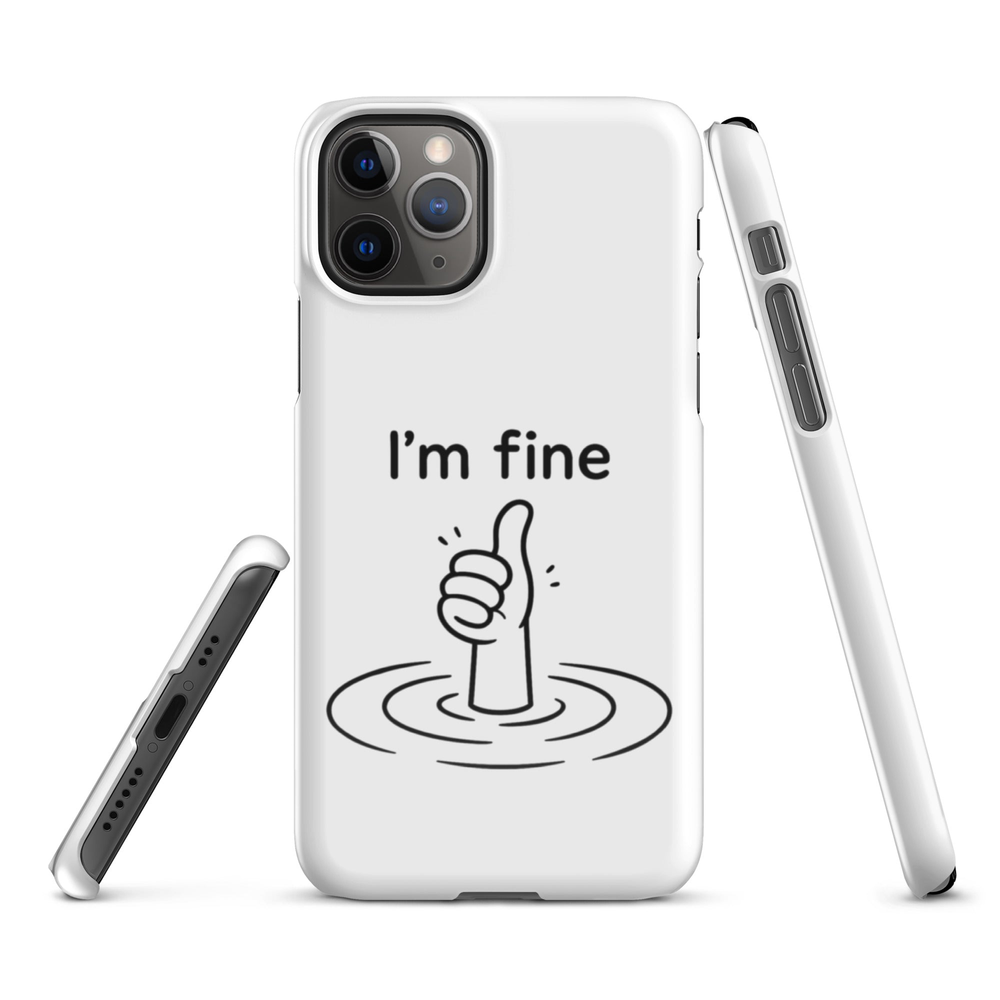 Cover iPhone Resistente – Compatibile con Ricarica Wireless – Design I'm Fine-Biiply