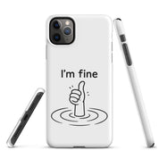 Cover iPhone Resistente – Compatibile con Ricarica Wireless – Design I'm Fine-Biiply