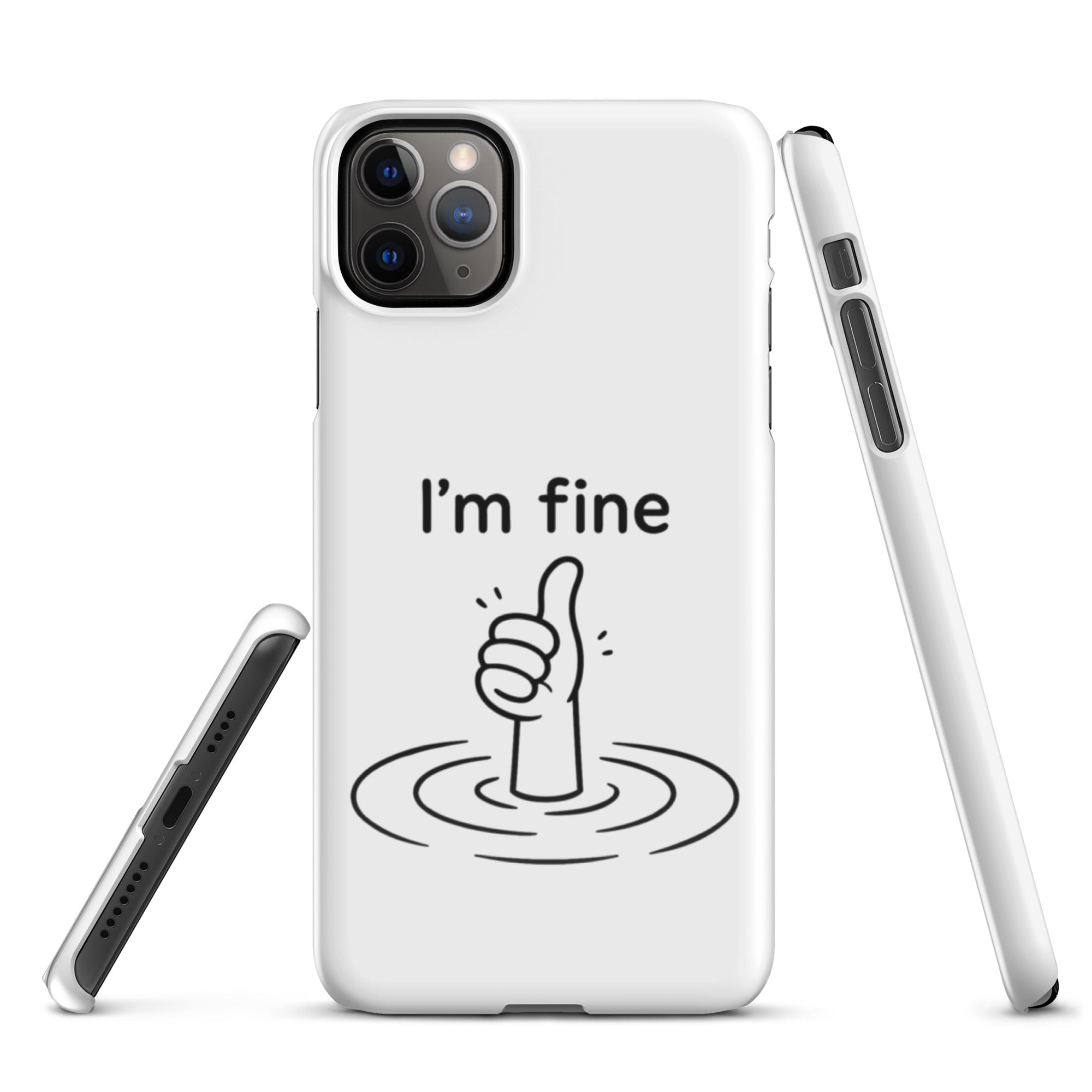Cover iPhone Resistente – Compatibile con Ricarica Wireless – Design I'm Fine-Biiply