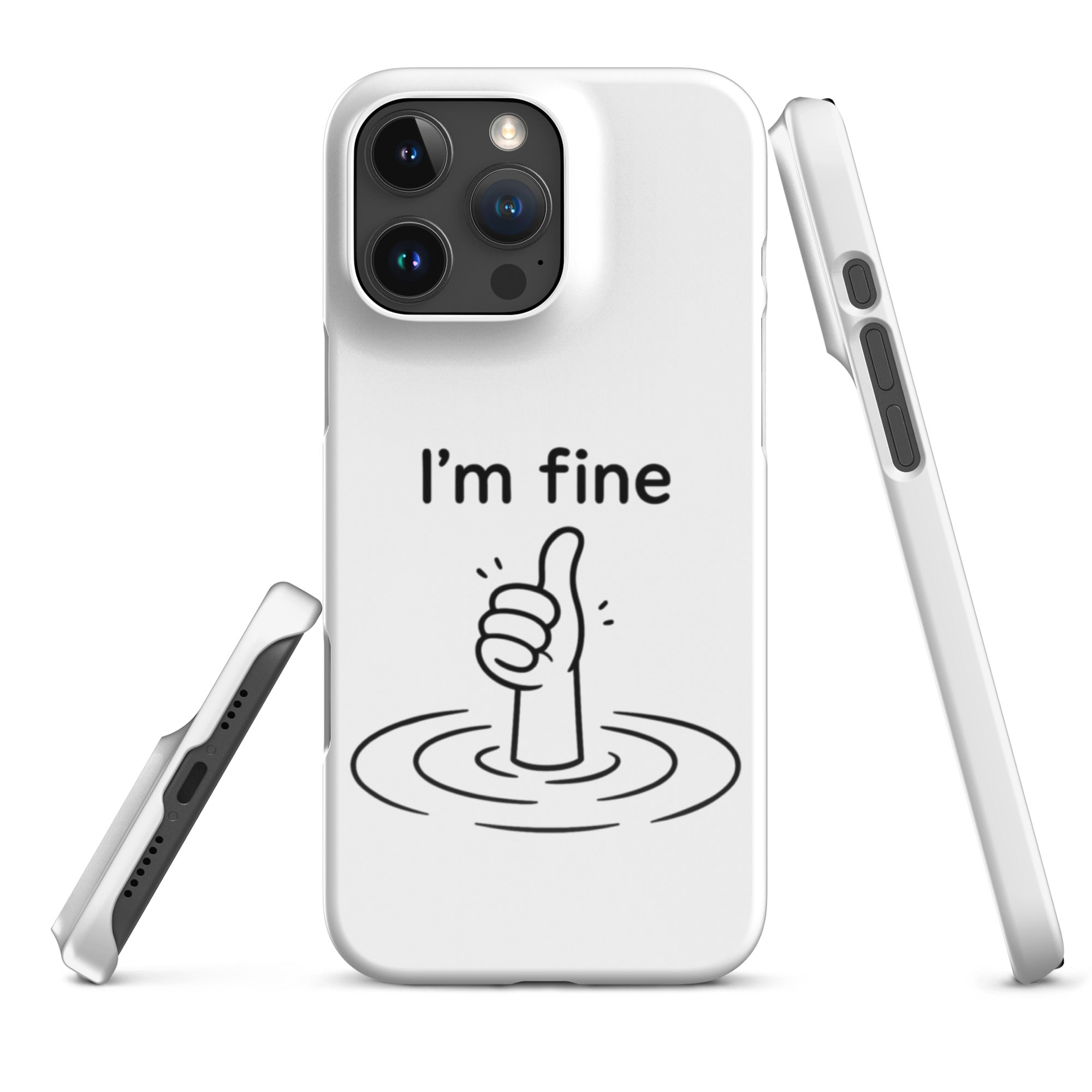 Cover iPhone Resistente – Compatibile con Ricarica Wireless – Design I'm Fine-Biiply