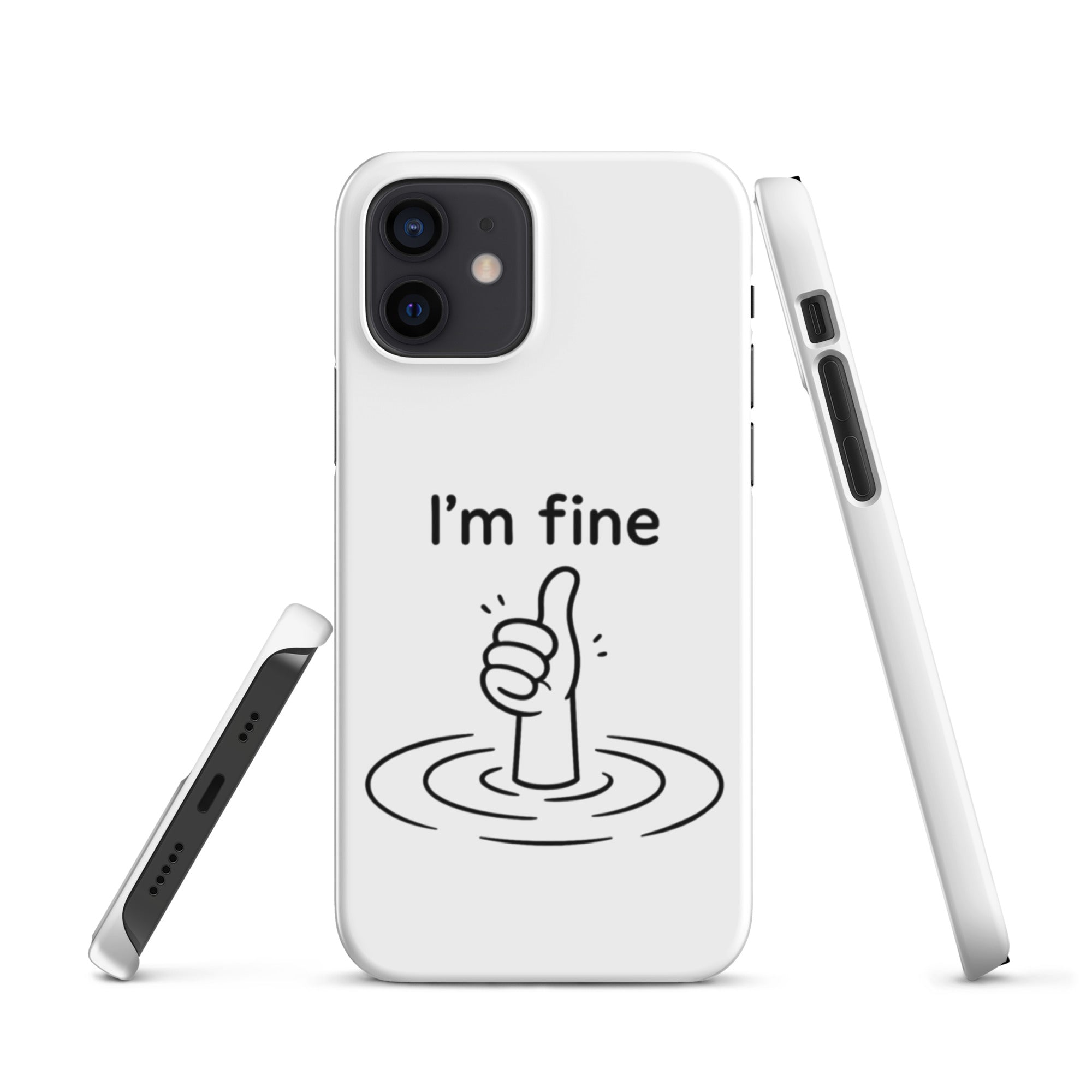 Cover iPhone Resistente – Compatibile con Ricarica Wireless – Design I'm Fine-Biiply