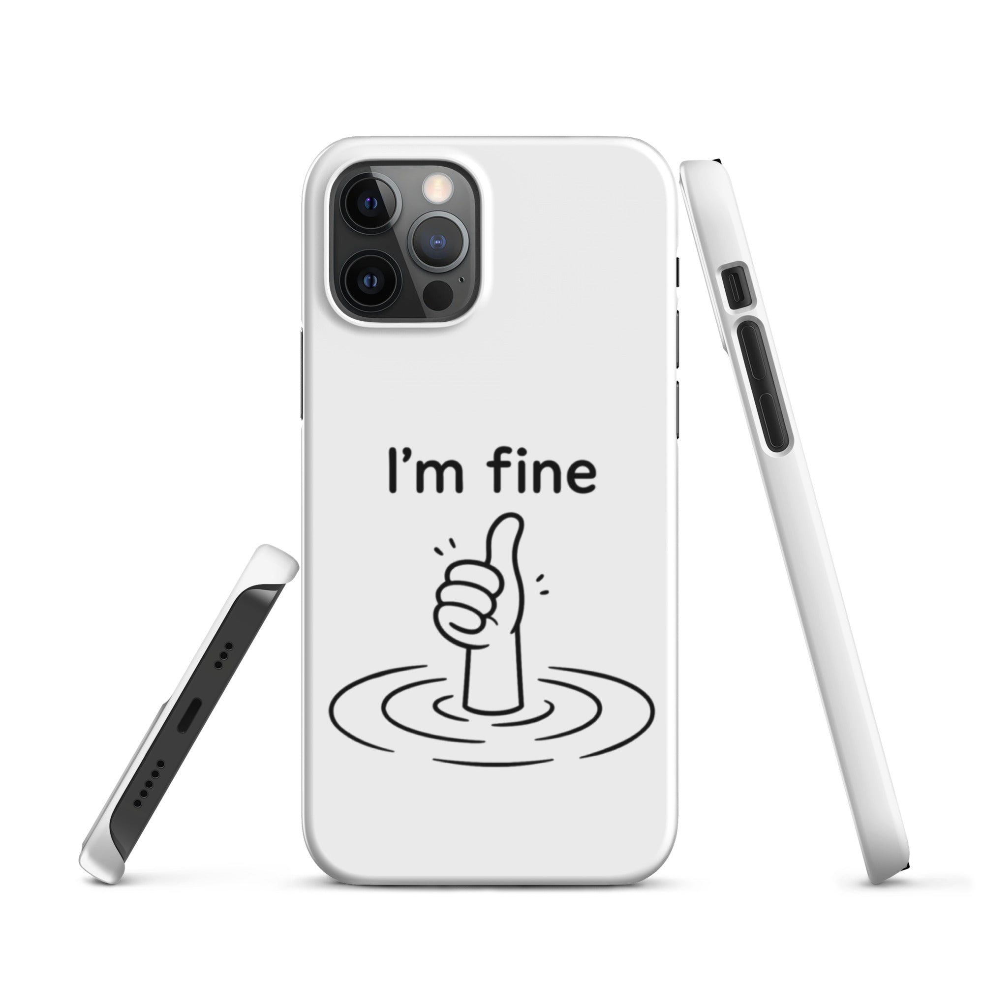 Cover iPhone Resistente – Compatibile con Ricarica Wireless – Design I'm Fine-Biiply