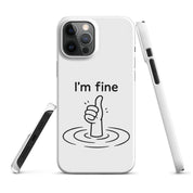 Cover iPhone Resistente – Compatibile con Ricarica Wireless – Design I'm Fine-Biiply