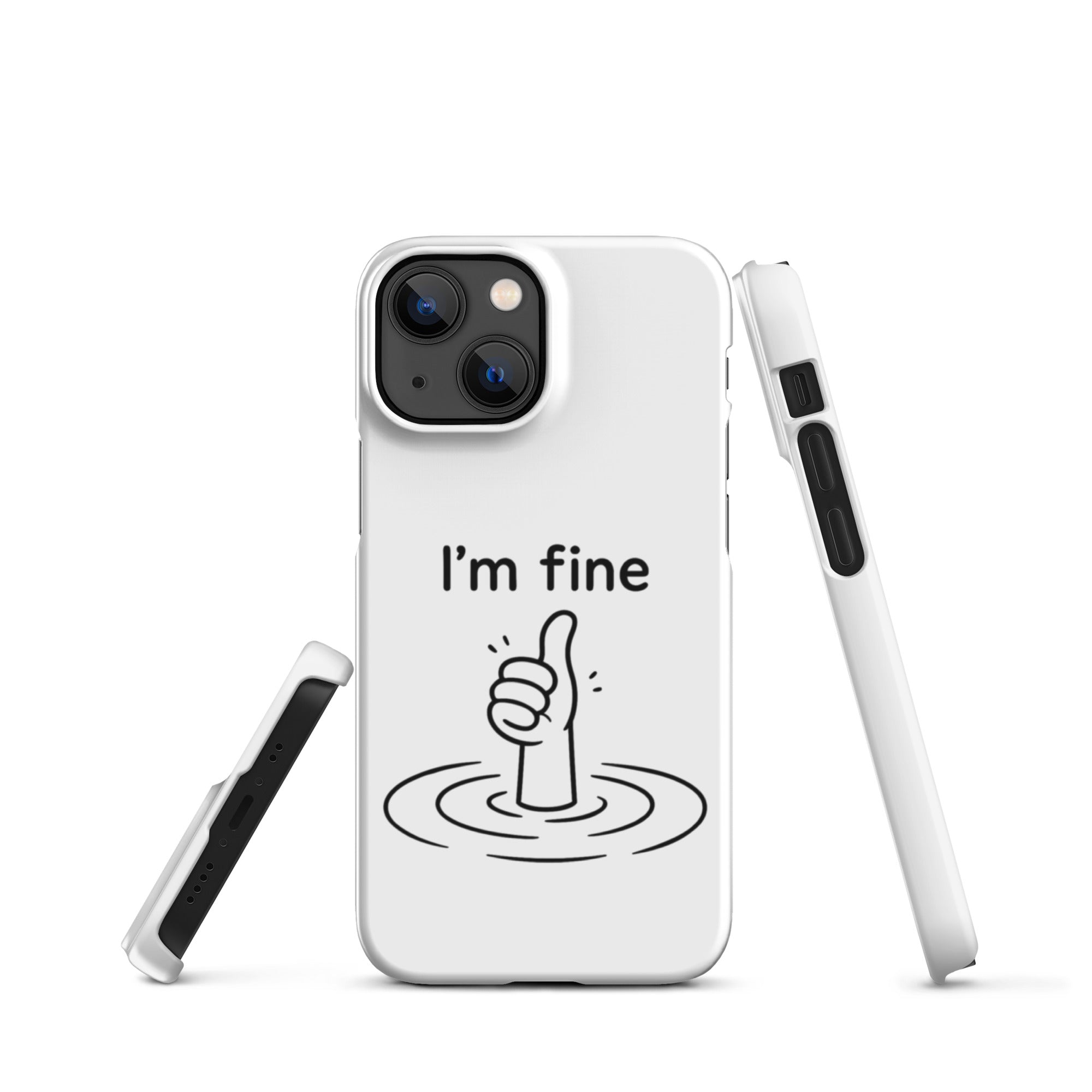 Cover iPhone Resistente – Compatibile con Ricarica Wireless – Design I'm Fine-Biiply