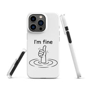 Cover iPhone Resistente – Compatibile con Ricarica Wireless – Design I'm Fine-Biiply