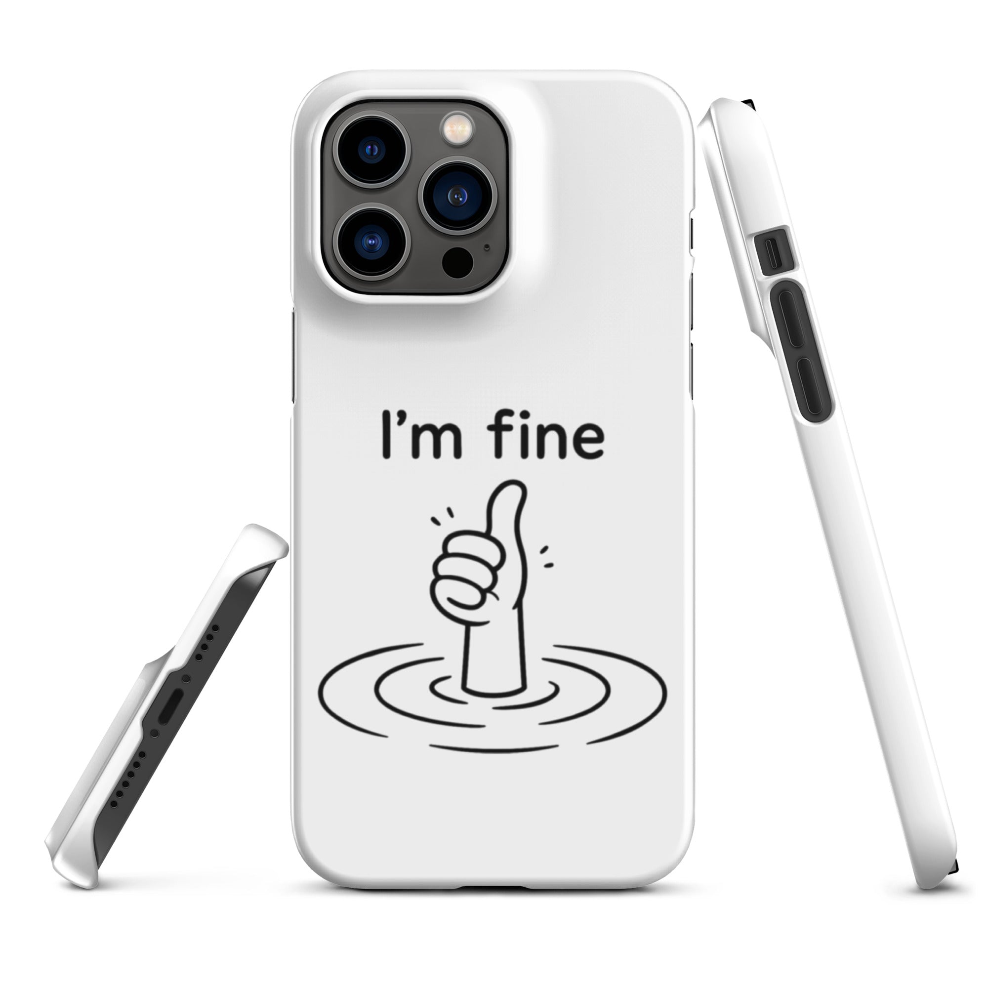 Cover iPhone Resistente – Compatibile con Ricarica Wireless – Design I'm Fine-Biiply