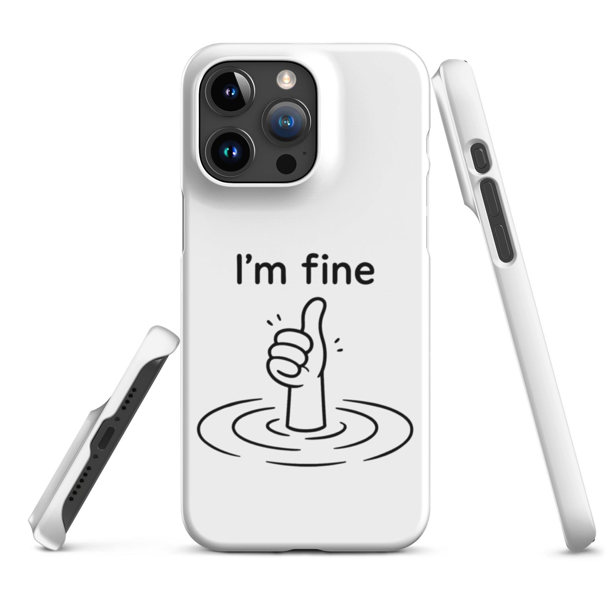 Cover iPhone Resistente – Compatibile con Ricarica Wireless – Design I'm Fine-Biiply