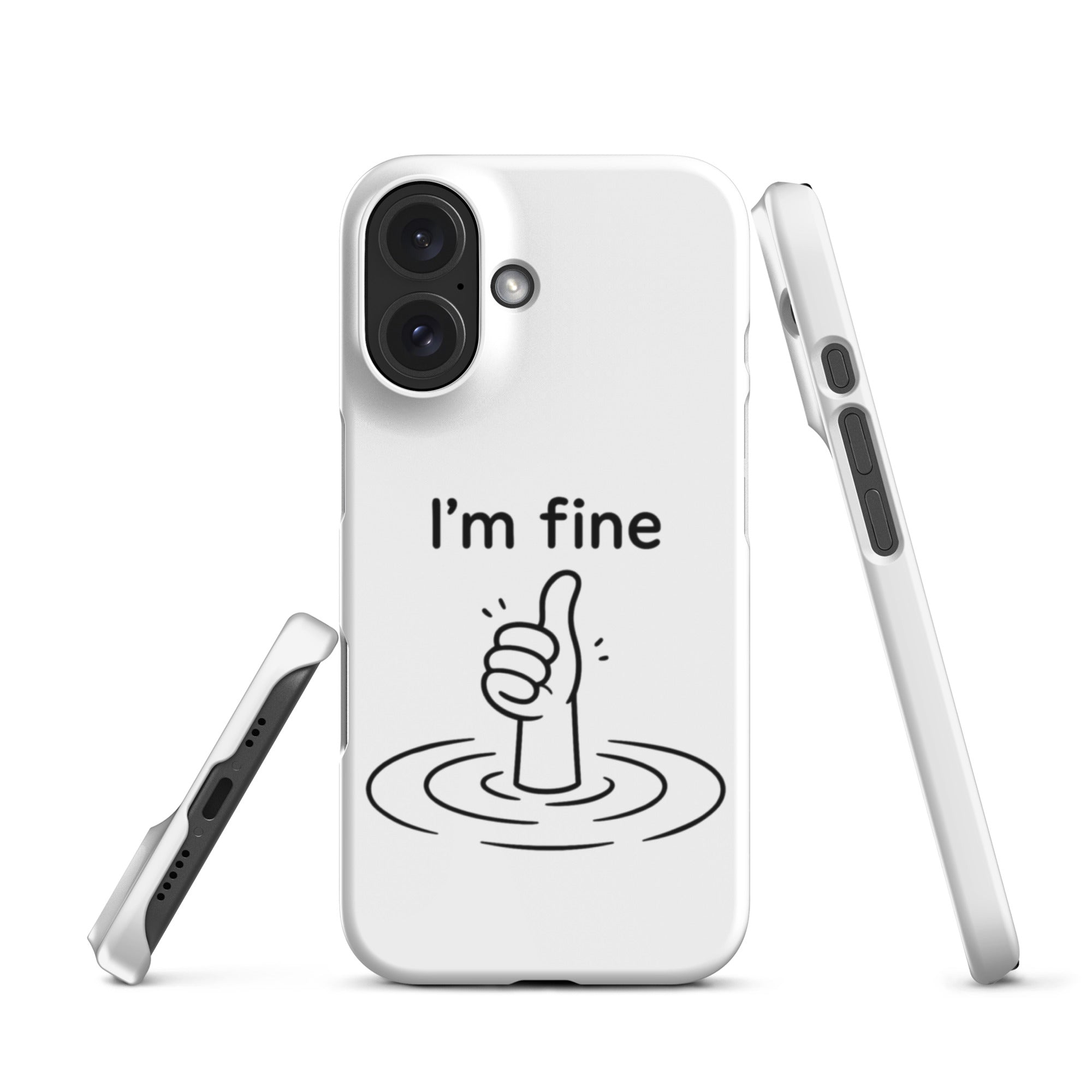 Cover iPhone Resistente – Compatibile con Ricarica Wireless – Design I'm Fine-Biiply