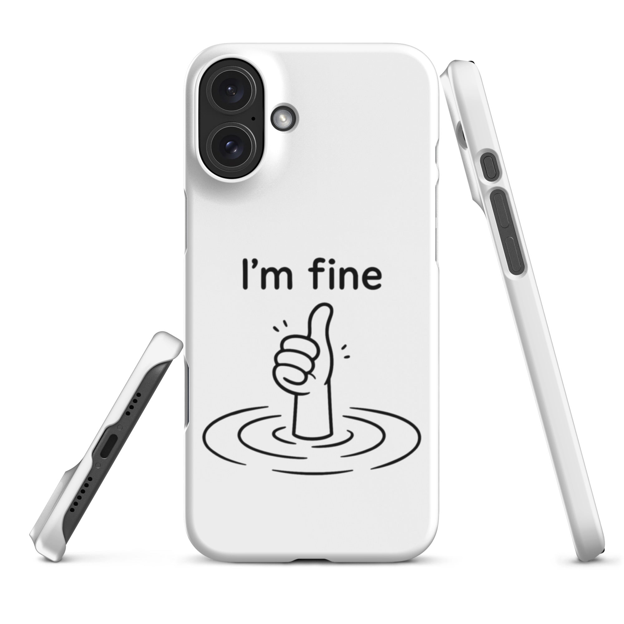 Cover iPhone Resistente – Compatibile con Ricarica Wireless – Design I'm Fine-Biiply