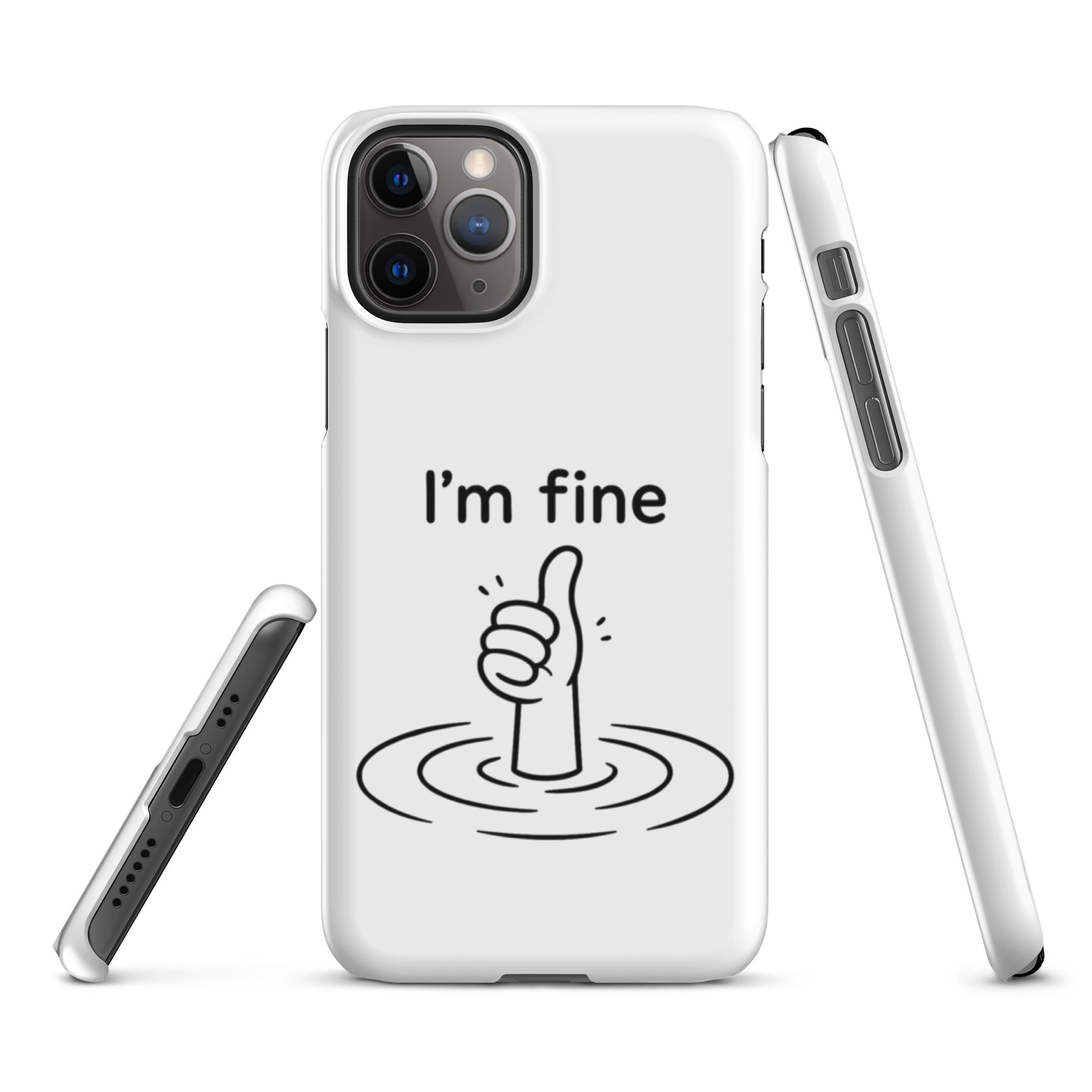 Cover iPhone Resistente – Compatibile con Ricarica Wireless – Design I'm Fine-Biiply