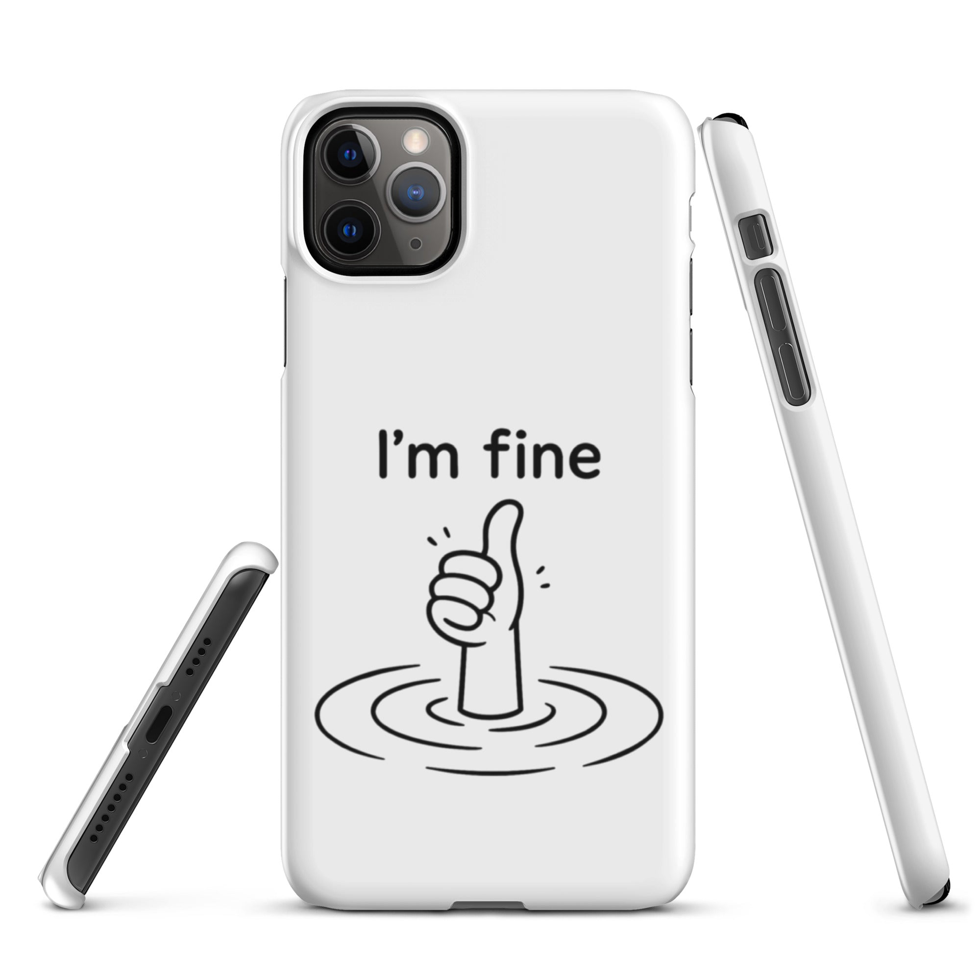 Cover iPhone Resistente – Compatibile con Ricarica Wireless – Design I'm Fine-Biiply