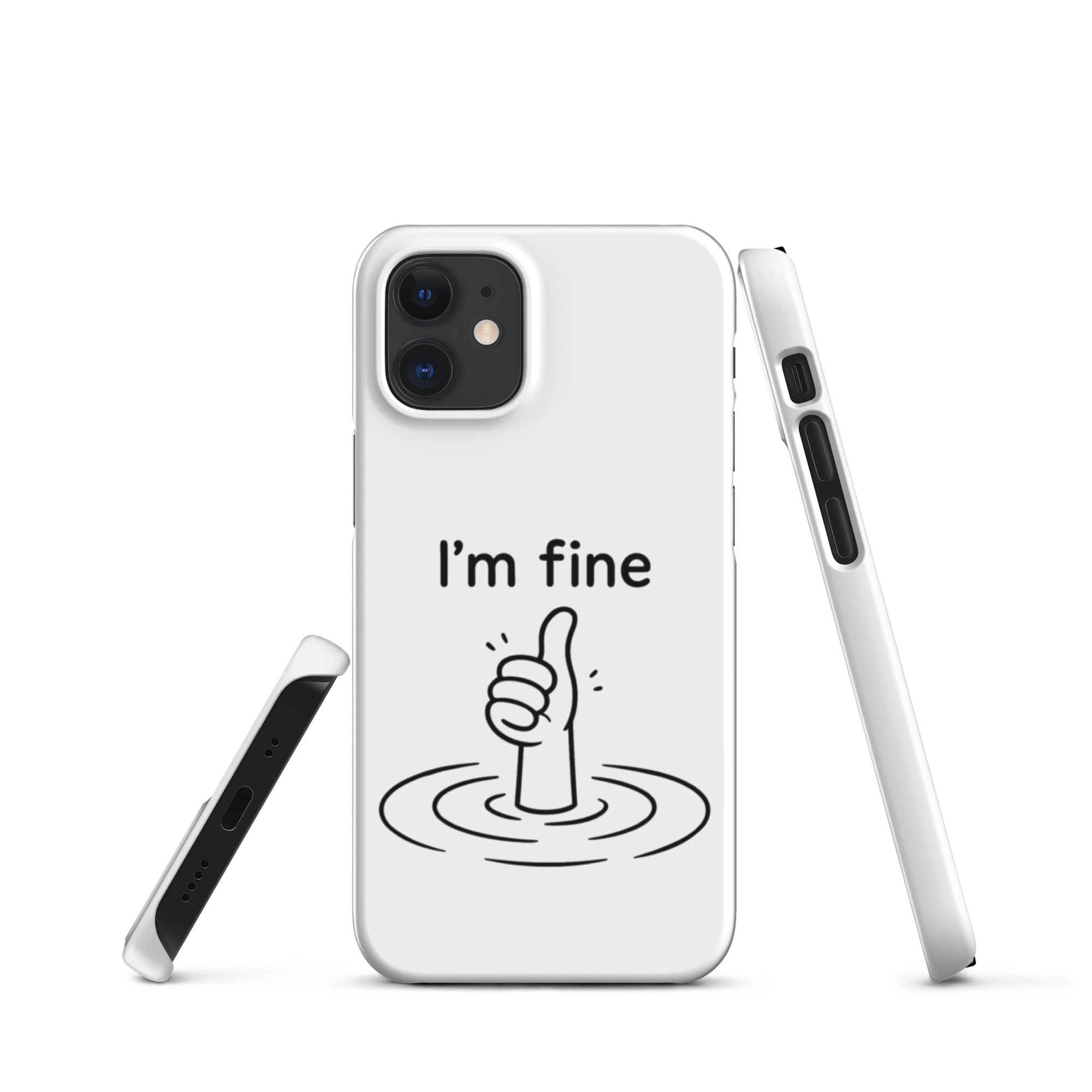 Cover iPhone Resistente – Compatibile con Ricarica Wireless – Design I'm Fine-Biiply