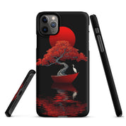 Cover iPhone Resistente – Compatibile con Ricarica Wireless – Design L’Albero del Sole Rosso-Biiply