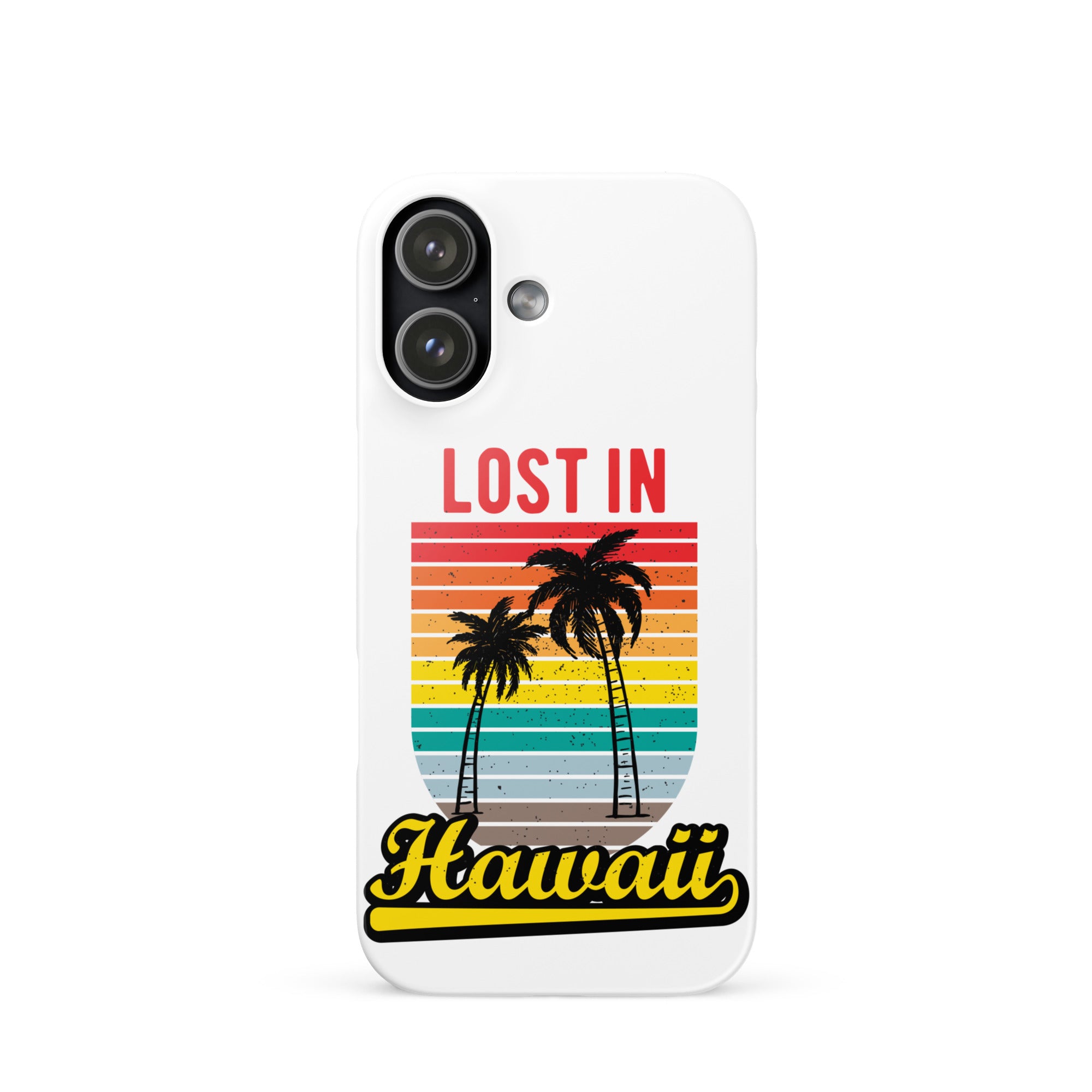 Cover iPhone Resistente – Compatibile con Ricarica Wireless – Design Lost in Hawaii-Biiply