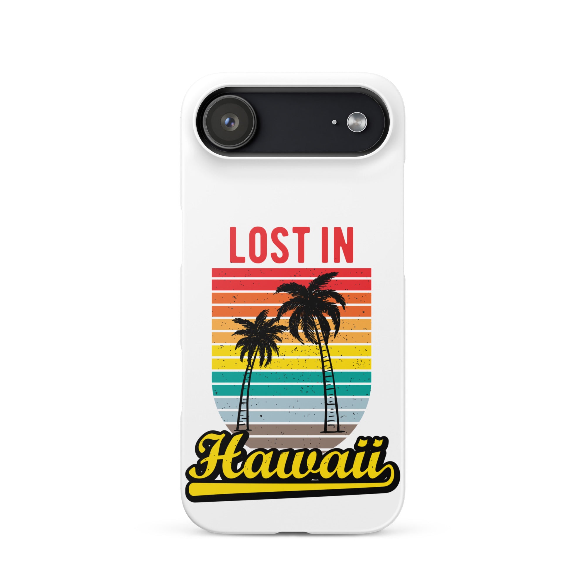Cover iPhone Resistente – Compatibile con Ricarica Wireless – Design Lost in Hawaii-Biiply