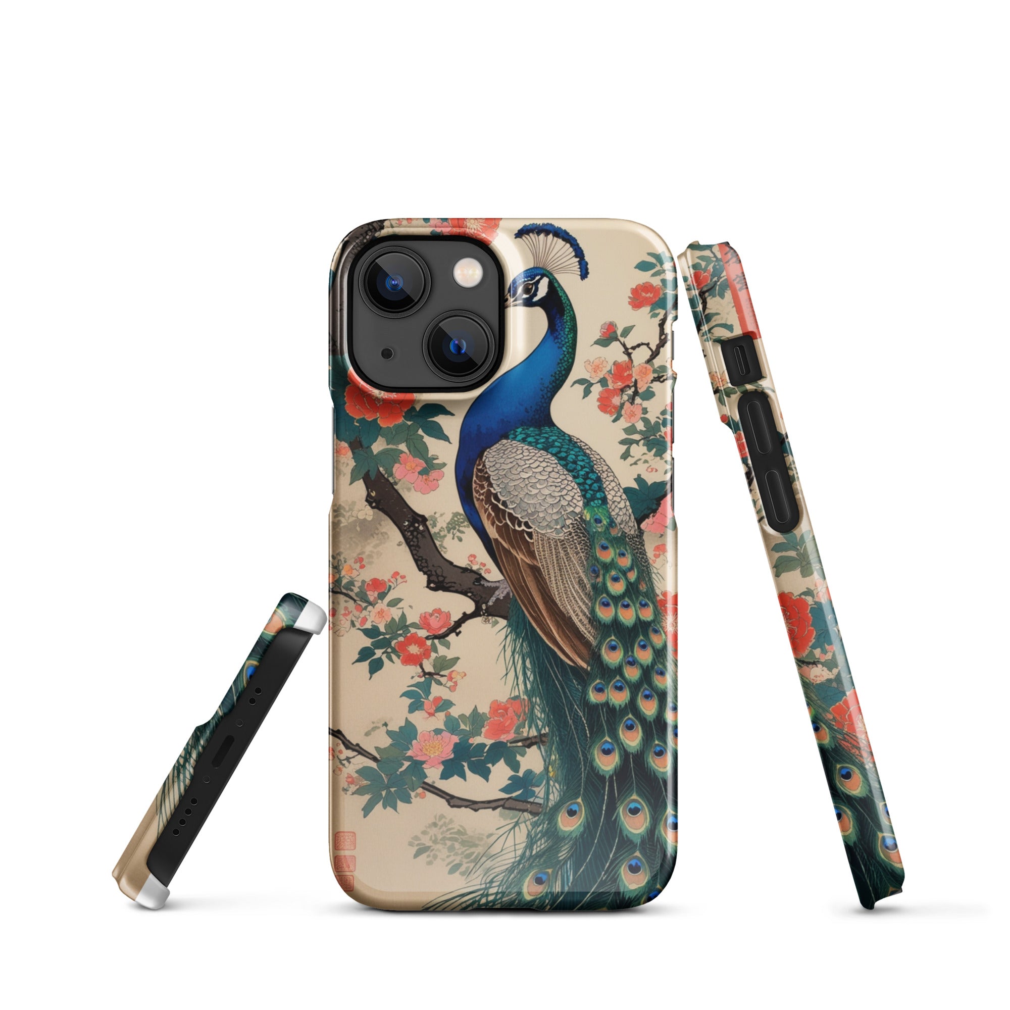 Cover iPhone Resistente – Compatibile con Ricarica Wireless – Design Pavone-Biiply