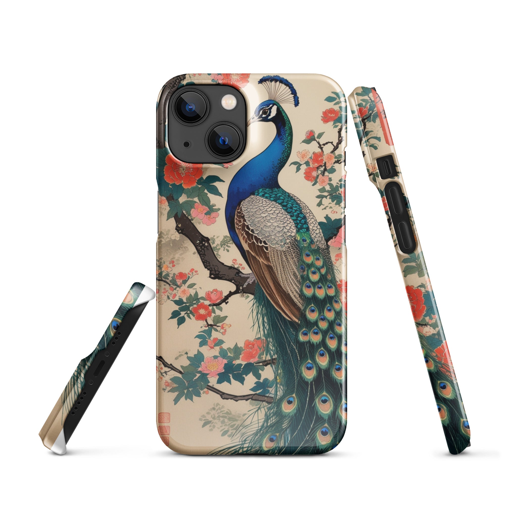 Cover iPhone Resistente – Compatibile con Ricarica Wireless – Design Pavone-Biiply
