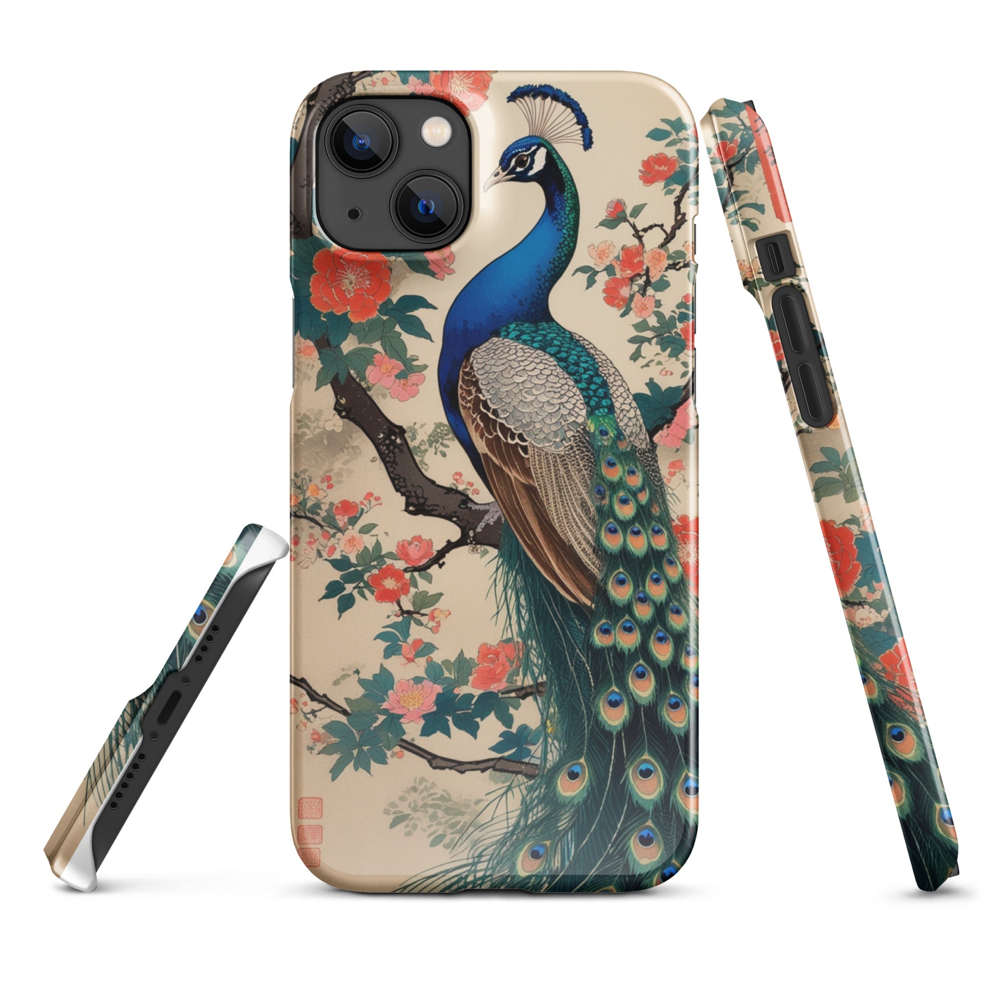 Cover iPhone Resistente – Compatibile con Ricarica Wireless – Design Pavone-Biiply