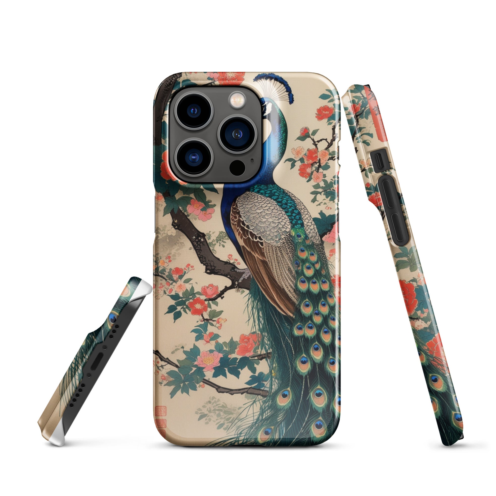 Cover iPhone Resistente – Compatibile con Ricarica Wireless – Design Pavone-Biiply
