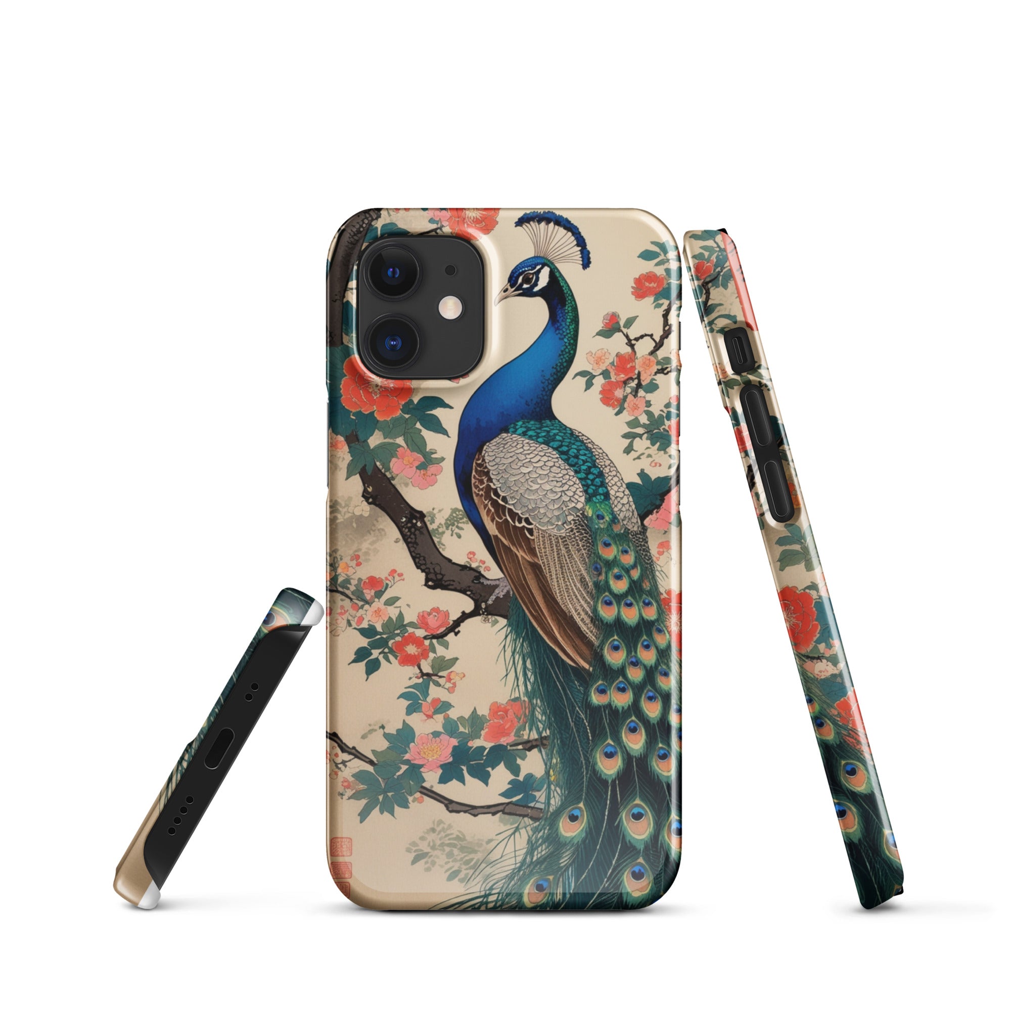Cover iPhone Resistente – Compatibile con Ricarica Wireless – Design Pavone-Biiply
