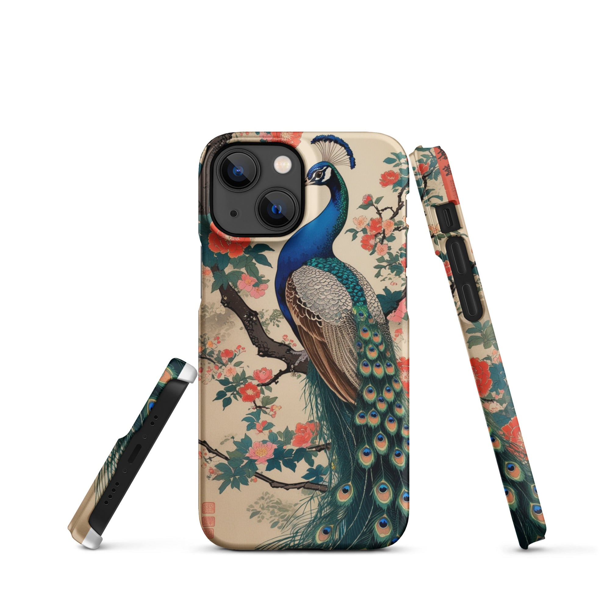 Cover iPhone Resistente – Compatibile con Ricarica Wireless – Design Pavone-Biiply