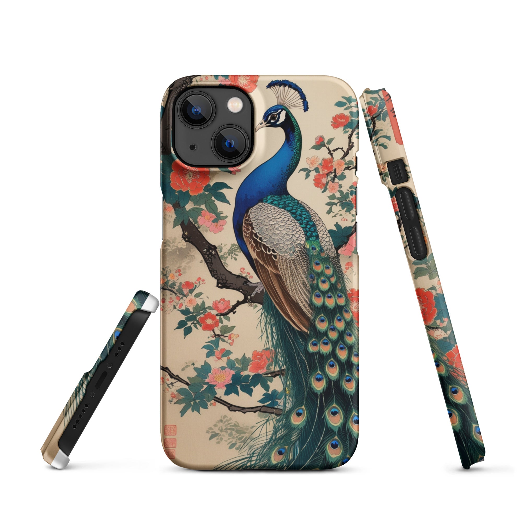 Cover iPhone Resistente – Compatibile con Ricarica Wireless – Design Pavone-Biiply